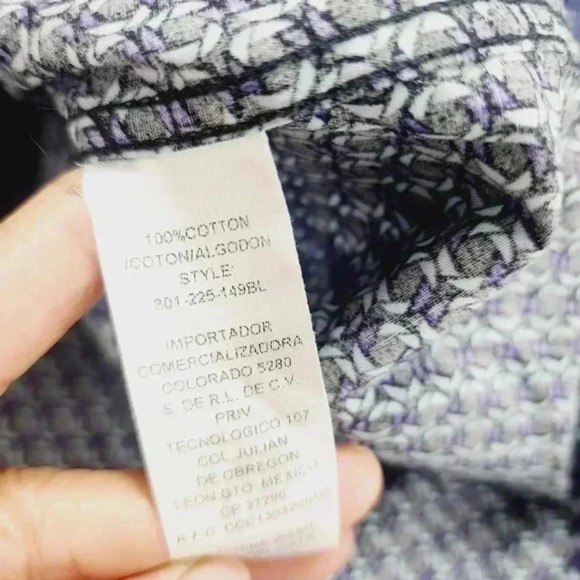 Roper‎ Button down Long sleeve Black Snap Button Pattern Men's Dress Shirt XL - Picture 4 of 7